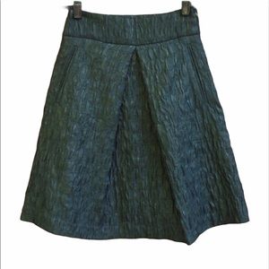 ZARA Black Skirt Small Crinkle A-Line Full Pleat Above Knee Preppy Goth Academia